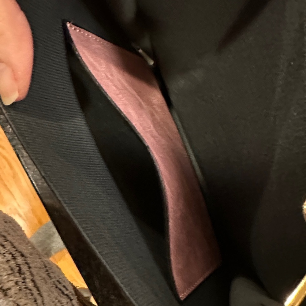 Pink Crossbody Bag with Animal Print Strap - Picture 5 of 5